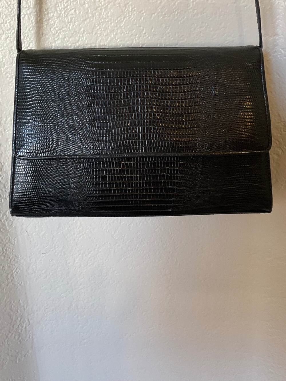 Vintage Frenchy of California black evening purse with removable strap